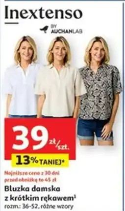Auchan Bluzka damska z krótkim rękawem Inextenso oferta