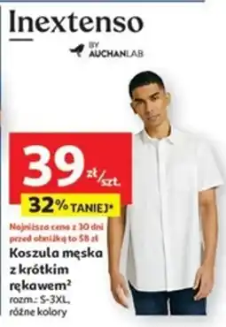 Auchan Koszula męska z krótkim rękawem Inextenso oferta
