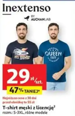 Auchan T-shirt męski z licencją Inextenso oferta