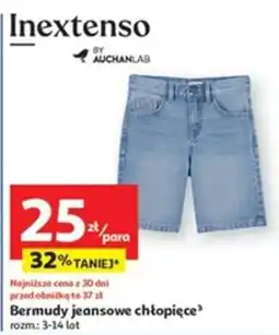 Auchan Bermudy jeansowe chłopięce Inextenso oferta