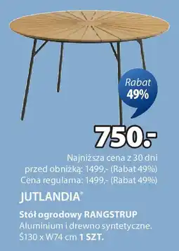 JYSK Jutlandia stół ogrodowy rangstrup oferta