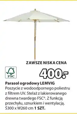 JYSK Parasol ogrodowy lemvig oferta