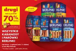 Biedronka Kabanosy i parówki Berlinki oferta
