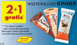Biedronka Lody Kinder oferta