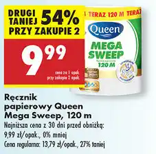 Biedronka Ręcznik papierowy Queen Mega Sweep 120m oferta