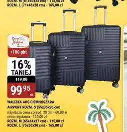 bi1 Walizka abs ciemnoszara airport rozm. s oferta