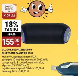 bi1 Głośnik bezprzewodowy bluetooth camry cr 1901 oferta