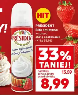 Kaufland Bita śmietana President oferta