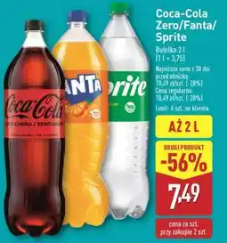 ALDI Coca Cola Zero/ Fanta/Sprite oferta
