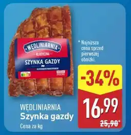 ALDI WĘDLINIARNIA Szynka gazdy oferta