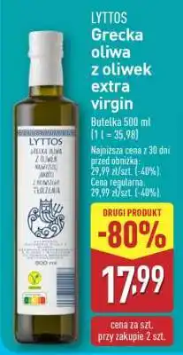 ALDI LYTTOS Grecka oliwa z oliwek extra virgin oferta