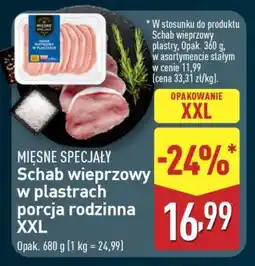 ALDI Schab wieprzowy w plastrach porcja rodzinna XXL oferta