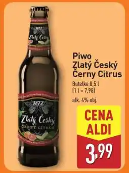 ALDI Piwo Zlatý Český Černy Citrus oferta