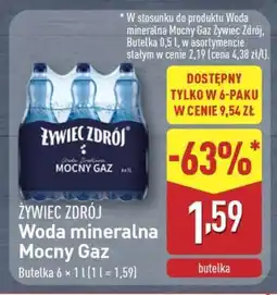 ALDI Żywiec Zdrój Woda mineralna Mocny Gaz oferta