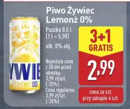ALDI Piwo Żywiec Lemonż 0% oferta