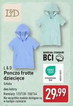 ALDI L&D Ponczo frotte dziecięce oferta
