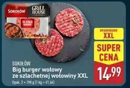 ALDI Sokołów Big burger wołowy ze szlachetnej wołowiny XXL oferta