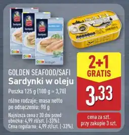 ALDI GOLDEN SEAFOOD/SAFI Sardynki w oleju oferta