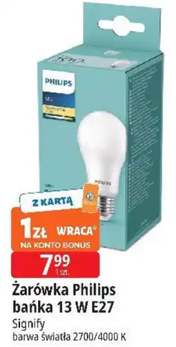 E.Leclerc Żarówka Philips bańka 13 W E27 Signify oferta