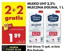 Biedronka Mleko prawdziwe 3.2% Mleczna Dolina oferta