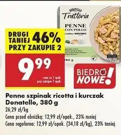 Biedronka Penne szpinak ricotta i kurczak Donatello oferta
