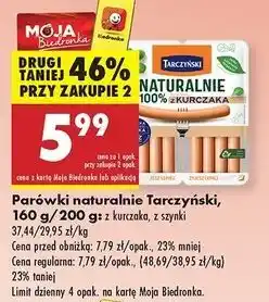 Biedronka Parówki z kurczaka Tarczyński Naturalnie oferta