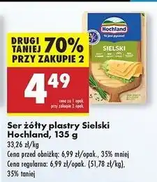 Biedronka Ser sielski z natury klasyczny plastry Hochland oferta