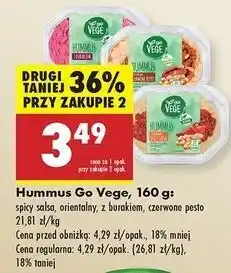 Biedronka Hummus z toppingiem czerwone pesto Govege oferta