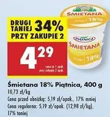 Biedronka Śmietana 18% Piątnica oferta