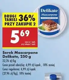 Biedronka Serek mascarpone Delikate oferta