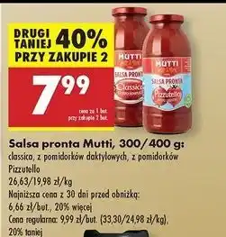 Biedronka Sos salsa z pomidorów pizzutello Mutti oferta