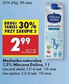 Biedronka Maślanka naturalna Mleczna Dolina oferta