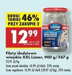 Biedronka Filety śledziowe wiejskie w oleju z cebulką Lisner oferta