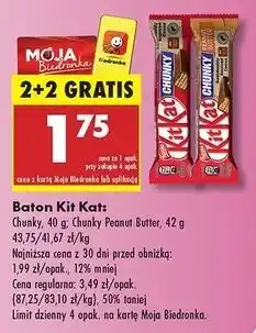Biedronka Baton Kitkat Chunky Peanut Butter oferta