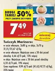 Biedronka Tuńczyk w oleju słonecznikowym Marinero oferta