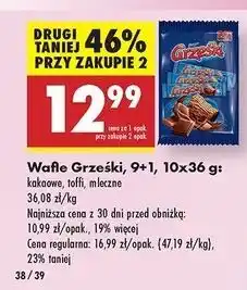 Biedronka Wafelek mleczny Grześki oferta