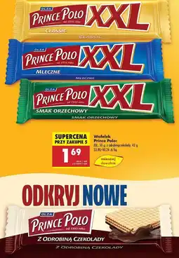 Biedronka Wafelk z odrobiną czekolady Prince Polo oferta