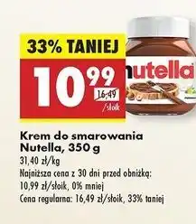 Biedronka Krem czekoladowo-orzechowy Nutella oferta