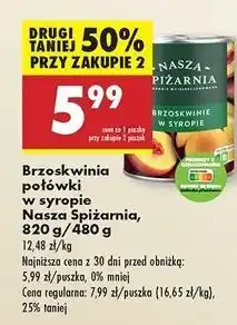 Biedronka Brzoskwinie w syropie Nasza Spiżarnia oferta