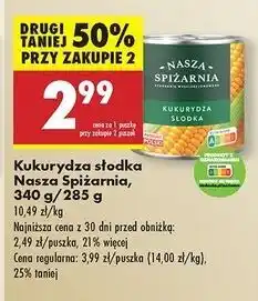 Biedronka Kukurydza słodka Nasza Spiżarnia oferta