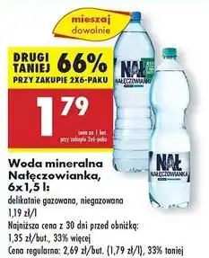 Biedronka Woda delikatnie gazowana Nałęczowianka oferta