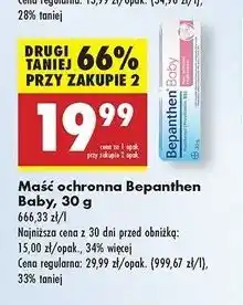 Biedronka Maść ochronna do pielęgnacji skóry niemowląt Bepanthen Baby oferta
