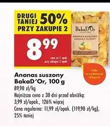 Biedronka Ananas suszony Bakad'or oferta