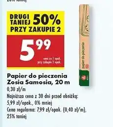 Biedronka Papier do pieczenia 20 m Zosia Samosia oferta