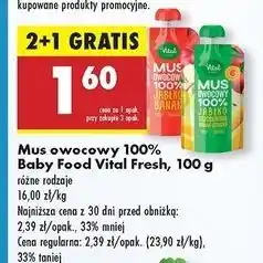 Biedronka Mus jabłko-banan Vital Fresh oferta