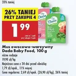 Biedronka Mus banan brzoskwinia burak Dada oferta