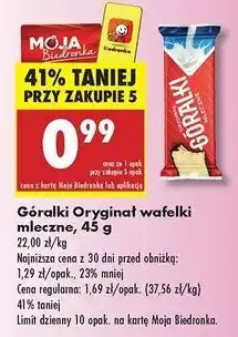 Biedronka Wafelek mleczny Góralki oferta