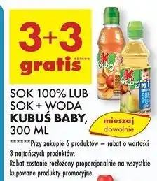 Biedronka Sok + woda jabłko-gruszka Kubuś Baby oferta