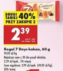 Biedronka Croissant z nadzieniem o smaku kakaowym 7 Days oferta