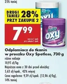 Biedronka Odplamiacz w proszku white Oxy Spotless oferta